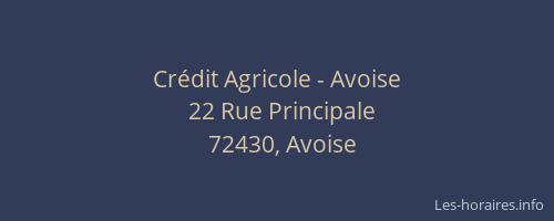 Crédit Agricole - Avoise