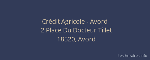 Cr&eacute;dit Agricole - Avord