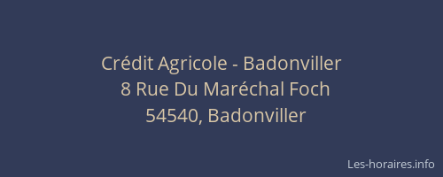 Cr&eacute;dit Agricole - Badonviller