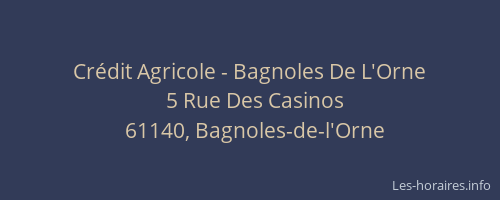Cr&eacute;dit Agricole - Bagnoles De L'Orne