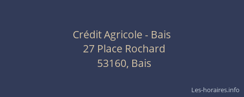 Crédit Agricole - Bais