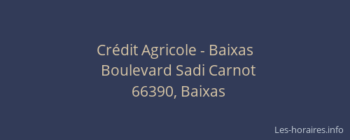 Crédit Agricole - Baixas