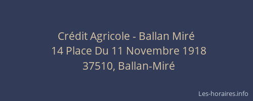 Cr&eacute;dit Agricole - Ballan Mir&eacute;