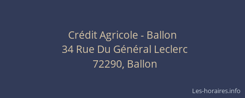 Crédit Agricole - Ballon