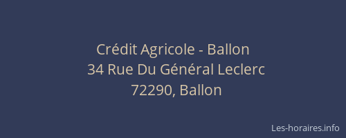 Cr&eacute;dit Agricole - Ballon
