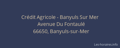 Cr&eacute;dit Agricole - Banyuls Sur Mer