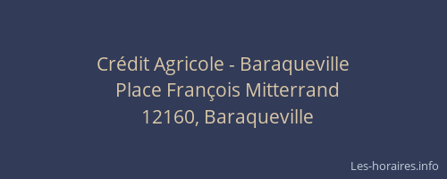 Cr&eacute;dit Agricole - Baraqueville