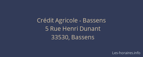 Cr&eacute;dit Agricole - Bassens