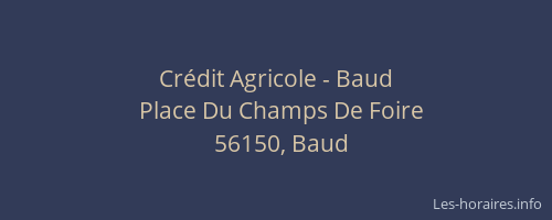 Crédit Agricole - Baud