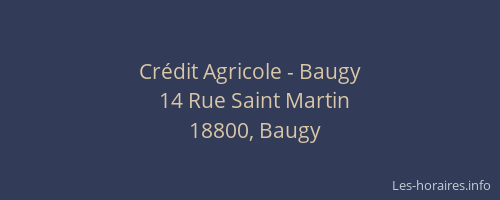 Cr&eacute;dit Agricole - Baugy