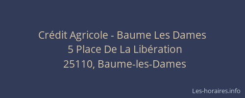 Cr&eacute;dit Agricole - Baume Les Dames