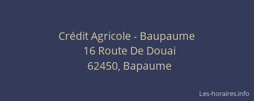 Crédit Agricole - Baupaume