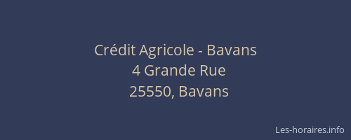 Cr&eacute;dit Agricole - Bavans