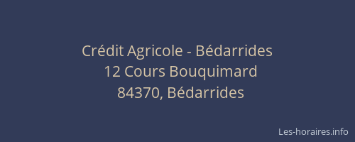 Crédit Agricole - Bédarrides