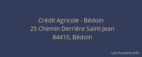 Cr&eacute;dit Agricole - B&eacute;doin