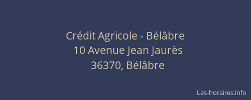 Cr&eacute;dit Agricole - B&eacute;l&acirc;bre