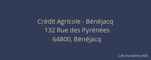 Crédit Agricole - Bénéjacq
