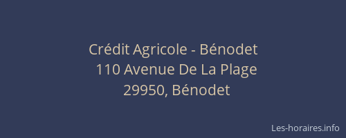 Cr&eacute;dit Agricole - B&eacute;nodet