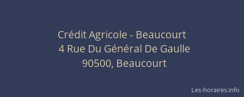 Cr&eacute;dit Agricole - Beaucourt