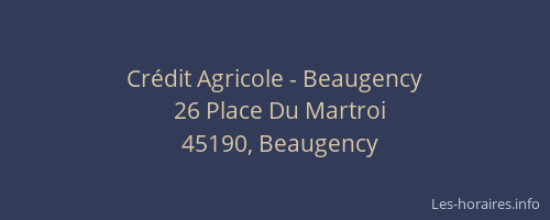 Crédit Agricole - Beaugency