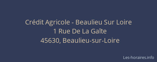 Crédit Agricole - Beaulieu Sur Loire