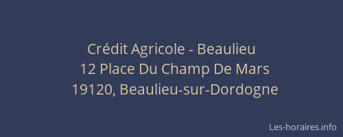 Crédit Agricole - Beaulieu