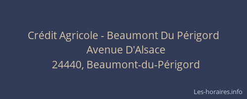 Crédit Agricole - Beaumont Du Périgord