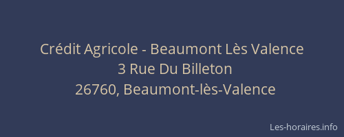 Cr&eacute;dit Agricole - Beaumont L&egrave;s Valence