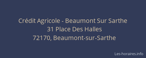 Crédit Agricole - Beaumont Sur Sarthe