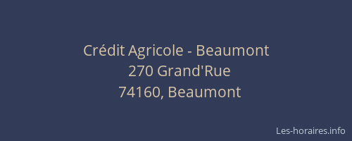 Cr&eacute;dit Agricole - Beaumont