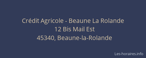 Crédit Agricole - Beaune La Rolande