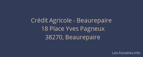 Crédit Agricole - Beaurepaire