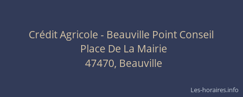 Cr&eacute;dit Agricole - Beauville Point Conseil