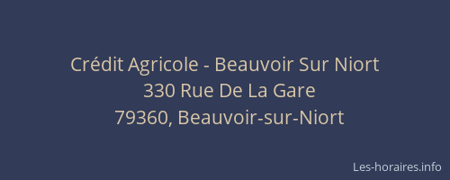 Crédit Agricole - Beauvoir Sur Niort