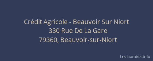 Cr&eacute;dit Agricole - Beauvoir Sur Niort