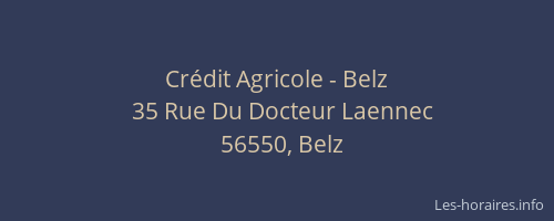 Cr&eacute;dit Agricole - Belz
