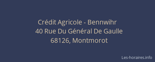 Crédit Agricole - Bennwihr