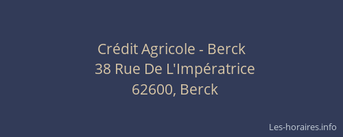 Crédit Agricole - Berck