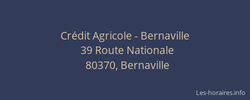 Cr&eacute;dit Agricole - Bernaville