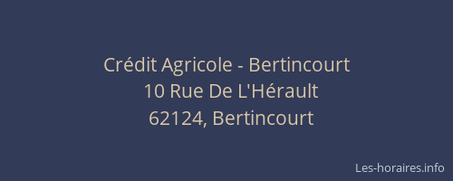 Crédit Agricole - Bertincourt