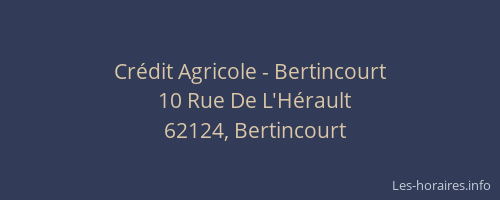 Cr&eacute;dit Agricole - Bertincourt