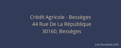 Cr&eacute;dit Agricole - Bess&egrave;ges