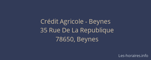 Crédit Agricole - Beynes