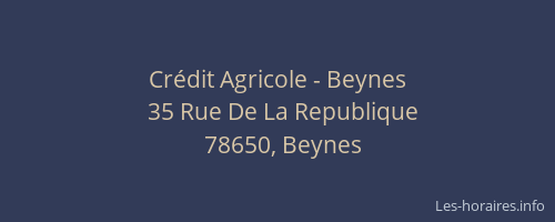 Cr&eacute;dit Agricole - Beynes