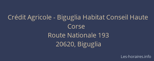 Cr&eacute;dit Agricole - Biguglia Habitat Conseil Haute Corse