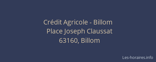 Crédit Agricole - Billom