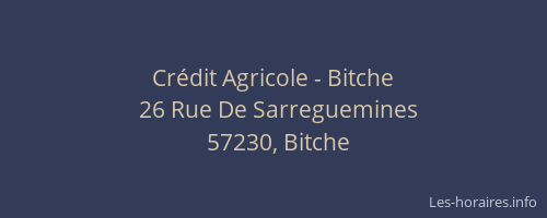 Crédit Agricole - Bitche