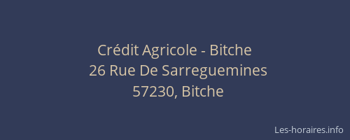 Cr&eacute;dit Agricole - Bitche