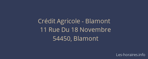 Crédit Agricole - Blamont