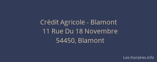 Cr&eacute;dit Agricole - Blamont